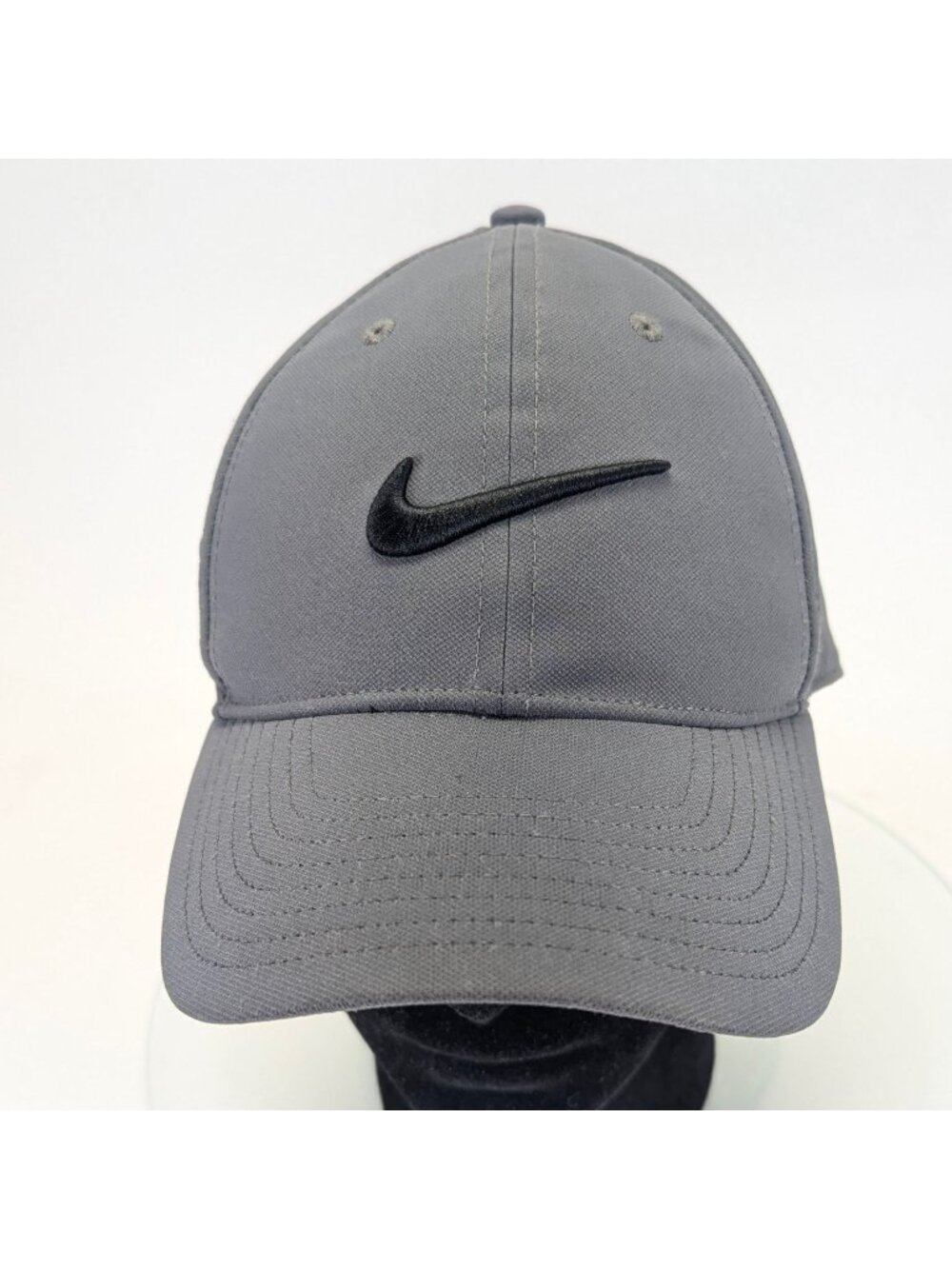 Nike Hat Strap Back Mens One Size Gray Legacy91 Dri-Fit Swoosh Athletic Golf Cap